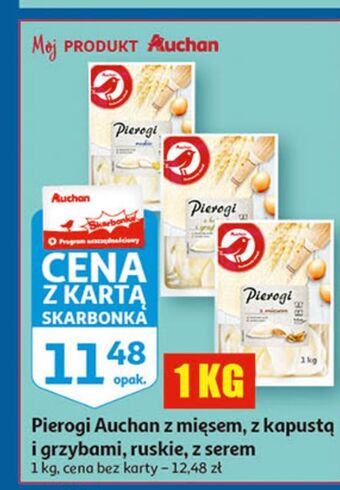 Auchan Pierogi z kapusta i grzybami auchan różnorodne (logo czerwone) oferta
