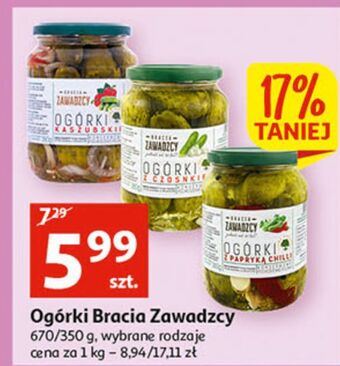 Auchan Ogórki z czosnkiem bracia zawadzcy (podmarka) oferta