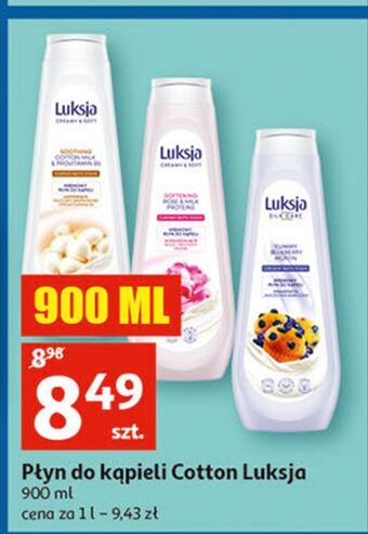 Auchan Płyn do kąpieli yummy blueberry muffin luksja silk care oferta