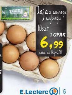 E.Leclerc Jajka z wolnego wybiegu egguś wolnobieguś oferta