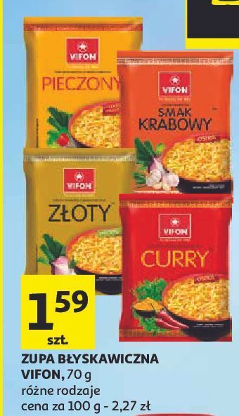 Auchan Zupa krabowa ostra vifon oferta