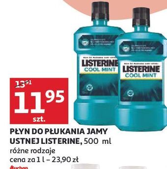 Auchan Płyn do płukania ust listerine cool mint oferta