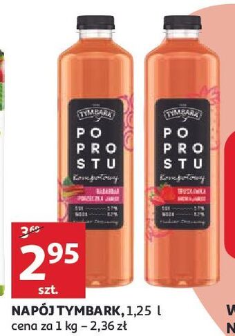 Auchan Napój rabarbar tymbark po prostu oferta