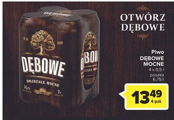 Carrefour Piwo dębowe dojrzałe mocne oferta