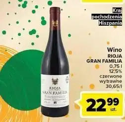 Carrefour Market Wino czerwone wytrawne rioja gran familia oferta