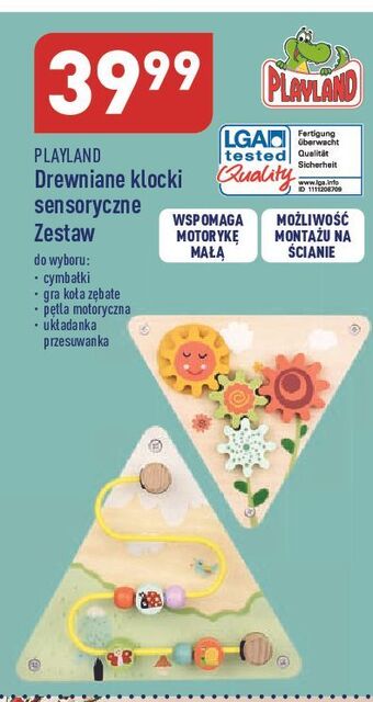 ALDI Klocki drewniane cymbałki playland oferta