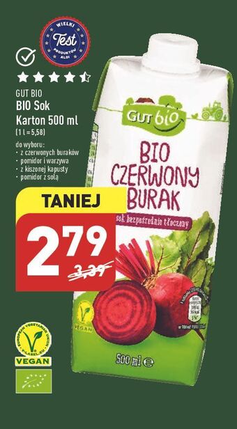 ALDI Sok z kiszonej kapusty gut bio oferta