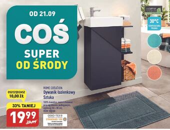 ALDI Dywanik łazienkowy 50 x 80 cm home creation oferta