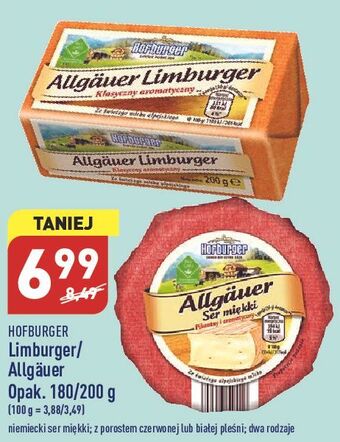 ALDI Ser allgauer limburger 20% hofburger oferta