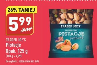 ALDI Pistacje bez soli trader joe's oferta