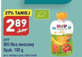 ALDI Mus owocowy jabłko-gruszki-banan hipp bio oferta
