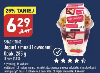 ALDI Jogurt z truskawkami i musli kokosem snack time oferta