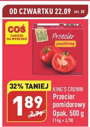 ALDI Przecier pomidorowy king's crown (aldi) oferta