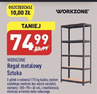 Regał metalowy 180 x 90 45 cm work zone