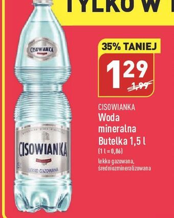 ALDI Woda lekko gazowana cisowianka oferta