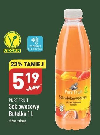 ALDI Sok wieloowocowy z żółtych owoców pure fruit oferta