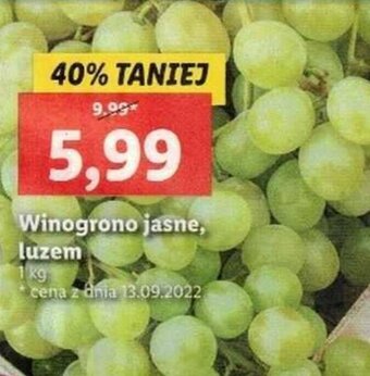 Lidl Winogrono jasne 1 kg oferta