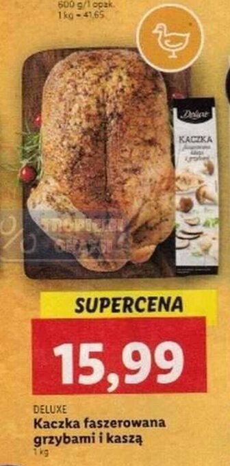 Lidl Deluxe Kaczka faszerowana grzybami i kaszą 1 kg oferta