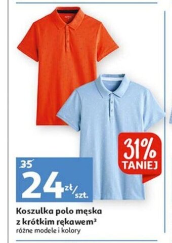 Auchan Koszulka polo męska z krótkim rękawem oferta