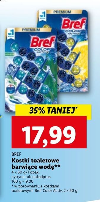 Lidl Zawieszka do wc cytryna bref color aktiv (wcześniej blue active) oferta
