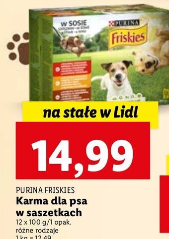 Karma dla psa w sosie wołowina kurczak i jagnięcina friskies vitafit