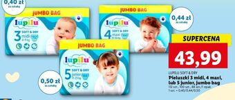Lidl Pieluszki midi 3 lupilu soft & dry oferta
