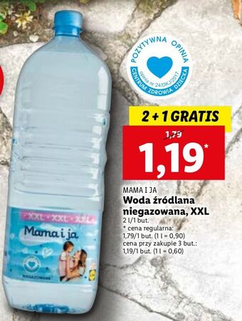 Lidl Woda niegazowana mama i ja oferta