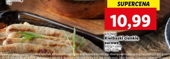 Lidl Kiełbaski cienkie surowe rzeźnik codzienna dostawa oferta