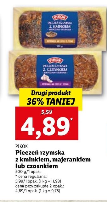 Lidl Pieczeń rzymska z czosnkiem pikok oferta