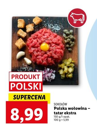Lidl Tatar wołowy ekstra sokołów oferta