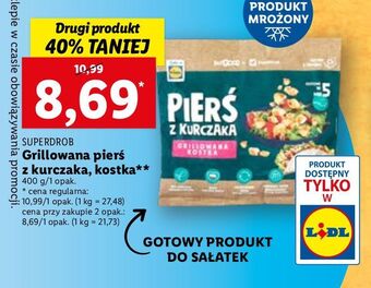 Lidl Pierś z kurczaka grillowana kostka superdrob oferta