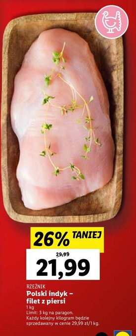 Lidl Filet z piersi indyka rzeźnik codzienna dostawa oferta