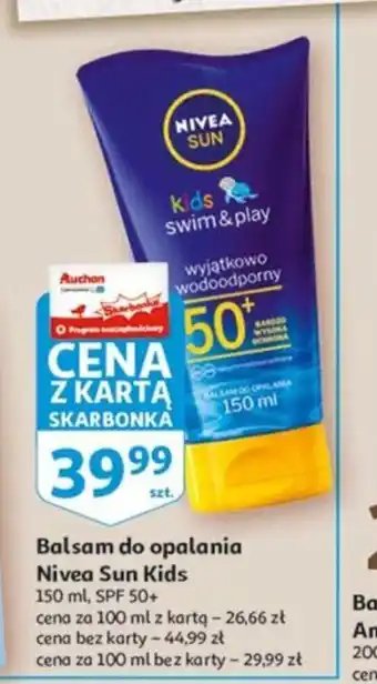 Auchan Balsam do opalania Nivea Sun Kids 250ml oferta