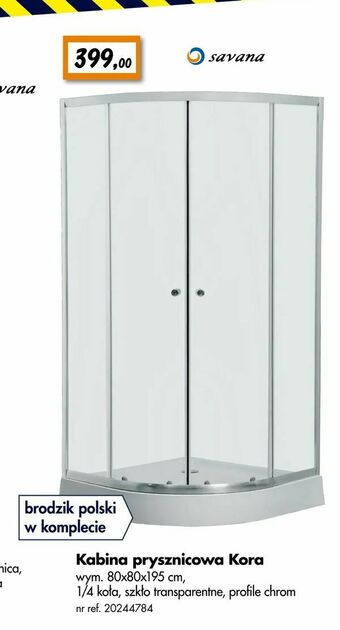 Bricoman Kabina prysznicowa Kora oferta