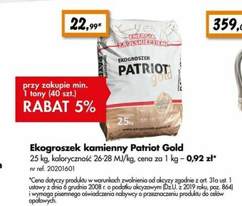 Bricoman Ekogroszek kamienny Patriot Gold oferta