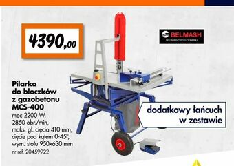 Bricoman Pilarka do bloczków z gazobetonu MCS-400 oferta