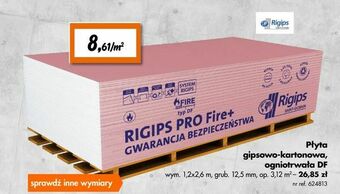 Bricoman Płyta gipsowo-kartonowa, ogniotrwała DF oferta