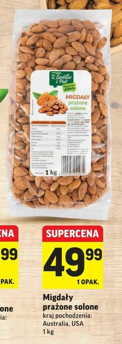 Intermarche Migdały prażone solone oferta