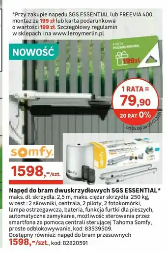 Leroy Merlin Napęd do bram dwuskrzydłowych SGS ESSENTIAL oferta