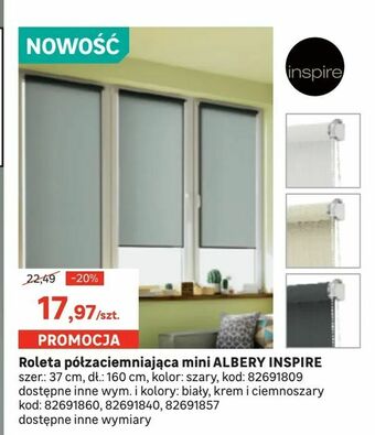 Leroy Merlin Roleta półzaciemniająca mini ALBERY INSPIRE oferta