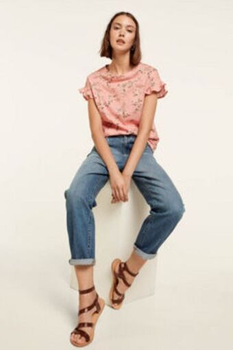 Springfield T-shirt with flounced sleeves oferta