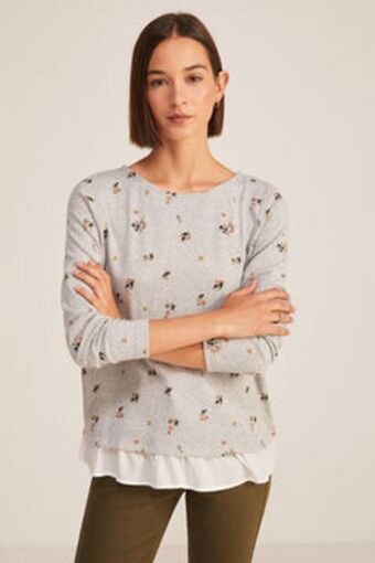 Springfield Two-material print t-shirt oferta