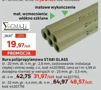 Leroy Merlin Rura polipropylenowa STABI GLASS oferta