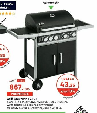 Leroy Merlin Grill gazowy NEVADA oferta
