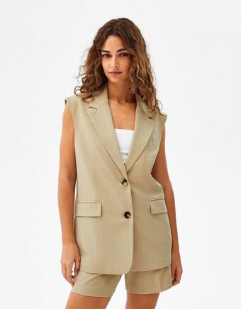 Bershka Długa kamizelka tailored fit oferta