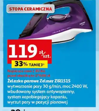 Auchan Żelazko parowe zir 1515 oferta