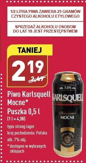 ALDI Piwo karlsquell mocne oferta