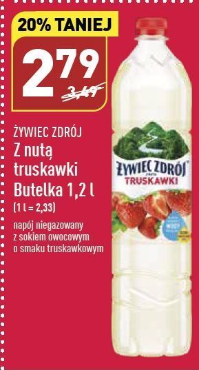 ALDI Woda truskawkowa żywiec zdrój z nutą... oferta