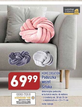 ALDI Poduszka węzeł 35 cm home creation oferta