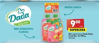 Biedronka Mus owocowy mix dada baby oferta